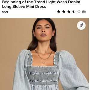 Lulus denim dress size large